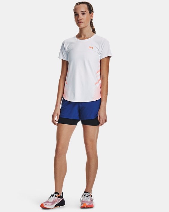 Women's UA Iso-Chill Laser T-Shirt, White, pdpMainDesktop image number 2